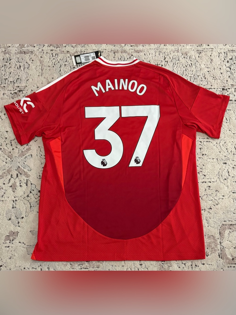Adidas Authentic 2024/2025 Manchester United Kobbie Mainoo #37 Jersey Men’s XL - Picture 3 of 8